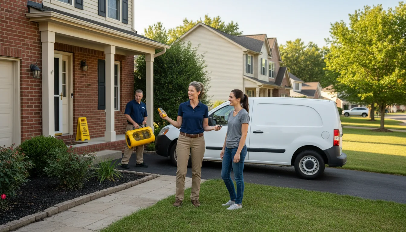 Water restoration image for Dehumidification And Cleanup Services in Morning View, KY